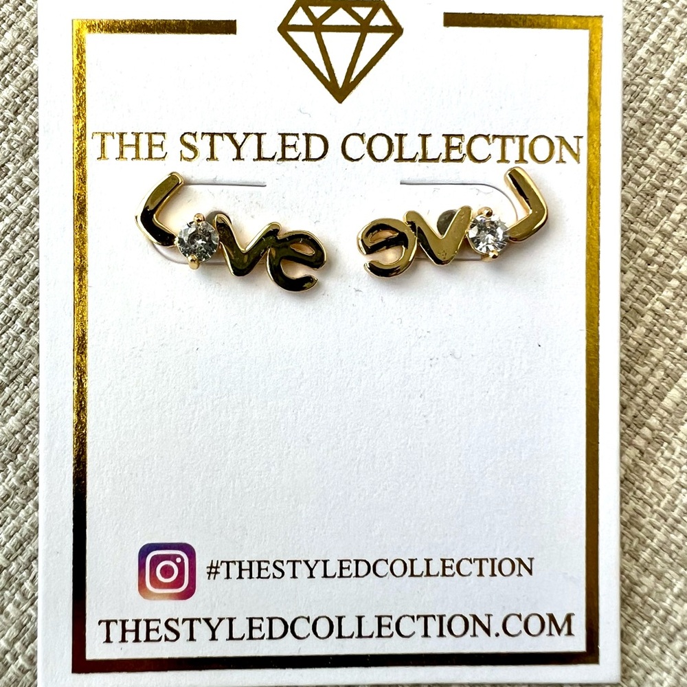 New Gold Love Earrings